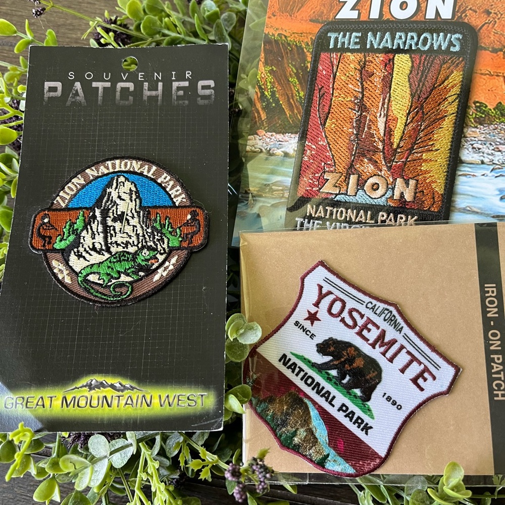New Souvenir Iron-On Embroidered Patch Zion National Park Yosemite National Park - Picture 2 of 6